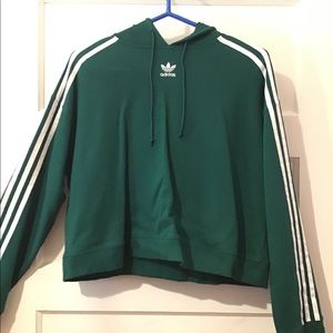 Green Cropped Adidas Sweater